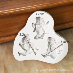 3 auguga Baby Angel Kujuline Silikoonist Vorm Kook Kaunistus Boy Fondant K&uuml;psised T&ouml;&ouml;riistad 3D Silikoonist kommid M