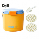 J&auml;&auml;&auml;mber J&auml;&auml;kuubikuvorm kaane ja anumaga T&otilde;hus j&auml;&auml;valmistusvorm s&uuml;gavk&uuml;lmiku jaoks Lihtsalt vabastatav Korduvkasutatav j&auml;&auml;kuubikute valmistaja jookidele, kohvile oranž