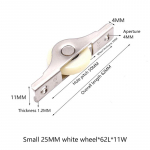 Mute ratas l&uuml;kandukse ratta kapi soone kandev&otilde;imega rihmaratas riidekapi ratas 25mm