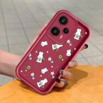 Pehme silikoonist ruudukujulise redeliga printimismustriga telefoni korpus, t&auml;iskaanega kaamera p&otilde;rutuskindel kaitse kummist &uuml;mbris Xiaomi Redmi jaoks Redmi 11A valge