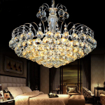 LED-kristalllamp Hubane magamistoalamp Euroopa stiilis elutoa l&uuml;hter Romantiline s&ouml;&ouml;gitoa lamp T&ouml;&ouml;tuba lamp Diameter 38cm kuld