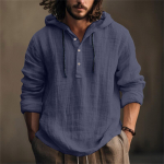 Meeste suvine uus vaba tr&uuml;kiga pikkade varrukatega s&auml;rk Cardigan Beach s&auml;rk L must