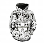 Kevad-s&uuml;gis Anime 3D Prinditud Mehed Naiste T&otilde;mblukuga kapuutsid Pusa pikkade varrukatega Pulloverid Mood vabaaja t&auml;navar&otilde;ivad Suured topid S