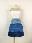 Disainerist teksariidest gradient-sinine torukleit - Mudel 22238 Extra Large