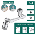 Universaalne segisti aeraator vannitoasegisti 360&deg; keeratav k&ouml;&ouml;givalamu &otilde;hutaja valamu pihusti kinnitus segisti asendusosa roostevaba