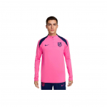 Nike Atl&eacute;tico Madrid Dri-Fit FW24 Moodne Logo Ameerika Retro S&auml;rk Spordiv&auml;rvide Blokk Pikkade Varrukatega T-s&auml;rk Meeste Topid T&uuml;hjus-Sinine Roosa FQ2616-649 XL
