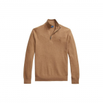 Polo Ralph Lauren FW23 &Uuml;hev&auml;rviline poollukuga pikkade varrukatega kootud kampsun Meeste kampsun Pruun MNPOSWE16821697-200 2XL