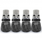 4 TK Lemmikloomasokid Libisemiskindlad Veekindlad K&auml;pakaitse V&auml;lispordi Sokid Kingad Saapad Koerad Kaitsev M punane