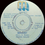 7-tolline plaat DENNIS WALKS / MUDIES ALL STARS - Margaret / Strings Version CS055 HAM Records 1974 Jamaica Reggae, Ska & Dub Kasutatud