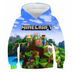 2025 Uued Minecrafti Pop Kapuutsid Lastele T Kapuuts Kawaii Zombi Multikas Poiste ja T&uuml;drukute Topid Riided 4 5 6 7 8 9-14 Aastastele 13-14 Years