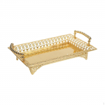 Decorative Tray for Serving Snacks and Storing Makeup in Household Settings