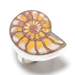 Natural Ammonite Fossil Gemstone 925 Sterling Silver Jewelry Ring Size 7.5 c4h46