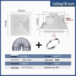 Lakke paigaldatav vaikne ventilatsiooniventilaator k&ouml;&ouml;ki ja vannituppa