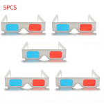Punased Sinised 3D-prillid Papp-paberprillid M&otilde;&otilde;tmetega Anagl&uuml;&uuml;f-tele-filmide jaoks DVD-m&auml;ng Erinevate vaatamisvajadustega 3D-filmiprillid