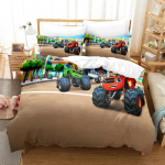 Uus Blaze Multikate Monster Masinad Voodipesukomplekt, Tekikott Voodikomplekt Tekikate Padjap&uuml;&uuml;r, Kuningas Kuninganna &Uuml;heinimese Suurus Poistele T&uuml;drukutele T&auml;iskasvanutele AU Single(140x210cm)