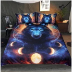 Hundijumal 3D Voodipesukomplekt Komplekt USA King Queen Double Full Twin &Uuml;hekohaline Suurus Voodipesukomplekt EU single(135x200cm)