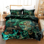 Kunstimustriga voodipesukomplektid Tekk Tekikott Voodikate Tekikott Padjap&uuml;&uuml;r 2-3-osaline komplekt Lastele T&auml;iskasvanutele Kodu kaunistus EU Single 135x200cm black
