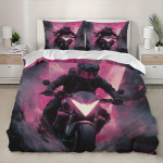 Mootorrattakujuline voodipesukomplekt, Mootorrattaga tekikott lastele, poistele, teismelistele, &Auml;&auml;rmusspordi teemaline tekikott komplekt lukuga 90x200cm 2pcs&Duvet Cover