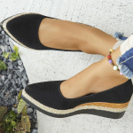 Moodsad Naiste Kiilplatvormkingad Mugavad Slip-On Mokassiinid Madala Suuga &Uuml;hed Kingad Naistele Terava Ninaga Vabaaja Kingad Zapatos Mujer 36 must