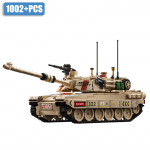 S&otilde;jav&auml;e II maailmas&otilde;ja MOC Leopard 2A7 armee peamine lahingutank s&otilde;durid ehitusklotsid tellised M1 T90M tankikomplekt lastele poistele kingitused
