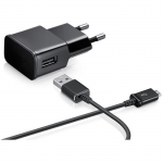 C&acirc;ble USB et Chargeur Secteur - PHONILLICO - Compatible Samsung Galaxy NOTE 1/2/3 LITE/4 - 1 M&eacute;tre - 2A - Noir must