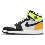 Air Jordan 1 Retro High OG GS Volt Gold Laste tossud Valge University-Gold Must 575441-118 36.5
