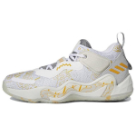Adidas D.O.N. V&auml;ljaanne #3 Kolm kuningriiki Meeste tossud Valged jalatsid-Valge meeskond-K&otilde;rgkool-Kuldne HQ4502 40⅔