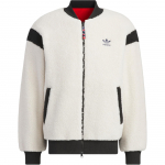 Adidas Originals Feifei Ruan Koost&ouml;&ouml; FW23 Uusaasta Kahepoolne Sherpa Jakk Unisex &Uuml;ler&otilde;ivad Valge IX4214 S