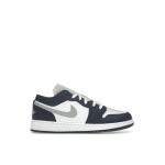 Air Jordan 1 Low GS Midnight Navy Wolf Grey Laste tossud Valge 553560-141 36