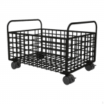 Metal Mesh Storage Bin Utility Cart for Organizing Books And Files on Wheels 25cmx48cmx30cm
