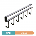 6 konksuga kohvitassi kruusihoidja must valge konksud riiul Multifunktsionaalne k&ouml;&ouml;gikapp.