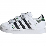 Minecraft x adidas Superstar 2 C Creeper Laste tossud Valge Cloud-White Core-Black JQ8748 28