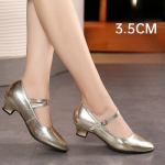 Moodsad Ladina tantsukingad naistele keskmise kontsaga pehme tallaga ballitantsukingad punased 34