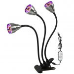 DC5V USB LED taimekasvatusvalgusti 4pealine lill Punane sinine tuli f&uuml;tolambid Taimer veekindel lauaklamber Phyto lambid lillede kasvukast 3 Head