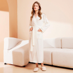 Unisex Kiiresti Kuivav Vett Imav Hommikumantel: Neli aastaaega pikkade varrukatega yukata r&auml;tikmaterjalist XXXL