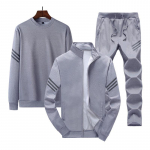 2025 Meeste Kevadine Spordir&otilde;ivaste Komplekt: Kapuutsiga dressipluus, T&otilde;mblukuga jakk, S&uuml;gisene 3-osaline komplekt XL hall v&auml;rv