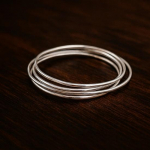 925 Sterling H&otilde;bedast K&auml;ev&otilde;rud, 5 tk komplekt, Lihtsad Igap&auml;evased K&auml;sit&ouml;&ouml;ehted 6 (Inches) h&otilde;be