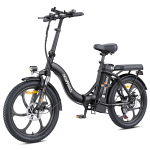 HillMiles MilePort 1 Kokkupandav Elektrijalgratas 250W 36V13Ah 20&times;3.0 &Uuml;heosalise Rattaga Elektrijalgratas, Esiamordi Amortisaator, Kahekohaline Disain Perekasutuseks MilePort1: 250W 36V13Ah must