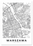 Plakat plan miasta mapa Warszawa 30x40 cm