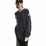 MO&Co. Autumn Rock Distressed Wool Blend Sweater M