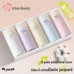 Urban Beauty Girls' Cotton Antibacterial Boxer Briefs 5-Pack 2XL