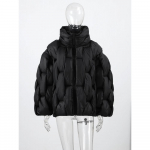 Seisukrae T&otilde;mblukuga Argyle Tagi Jakk Naistele Elegantne Laterna Pikk Varrukas L&otilde;tv K&uuml;ljetasku Bomber Jakk &Scaron;ikk Daami &Uuml;ler&otilde;ivad S must