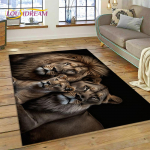 3D Beast Tiger Lion Animal Wildlife Multifilmi vaibavaip kodu elutoa diivani uksemati sisekujunduseks, lasteala vaip libisemiskindel matt 200x160cm