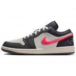 Air Jordan 1 Low SE Light Graphite Hot Punch Naiste Tossud Must Musliin Purjekas IM6565-014 38