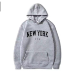 Mehed Naised New York U.S.A Linn Kapuutsiga Pusad Mood Kirjaga Prindiga Graafilised Dressipluusid Lahtised Vabaaja Harajuku Kapuutsiga Pullover Sportr&otilde;ivad S gray