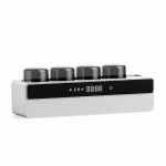 Seinale paigaldatav ru&auml;&auml;&auml;s&auml;&auml;stev hambaharja ja hambapasta hoidik 3 tassiga, automaatne dosaator vannitoa h&uuml;gieeni jaoks must valge v&auml;rv