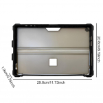 Microsoft Surface Pro 7 Plus Pro 7/6/5/4 tahvelarvutite kaitsekate Tugev kest Kickeriga ja soojuseralastusavadega hall v&auml;rv
