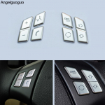 Car Steering Wheel Buttons Sequins Decoration Cover Trim For BMW 3 series E90 318i 320i Silver