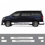 Kaubiku ukse k&uuml;ljekleebised Hyundai Grand Starex H1 Royale H200 H300 A1 2007-2022 Matkaauto triibud Decor Decal Auto jaoks Carbon Fiber