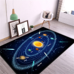 3D P&auml;ikeses&uuml;steem Lastetuba Vaip Ruum Planeet Vaip Laste Magamistoa Libisemisvastane matt Kodukaunistus M&auml;ng Roomamismatt 120x160cm 47x63 inch